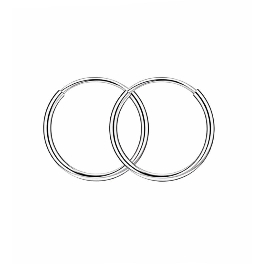 10mm Stainless Steel Hoop Earrings | 20G Endless Sleeper Hoops | Minimalist